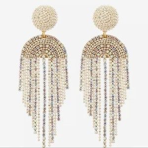 Beads Earrings For Women Hand-Make Long Link Tassel Trendy Accessories